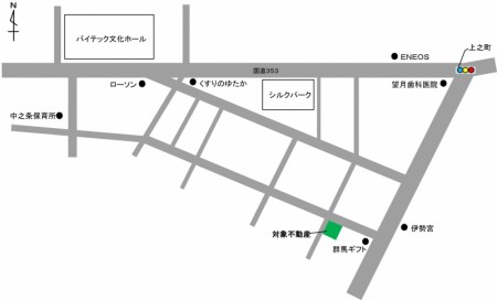 地図　中之条町83-3