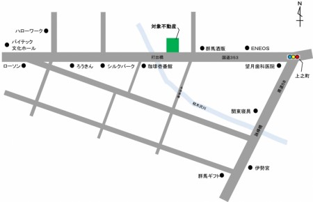 地図　西中之条523-4関東男
