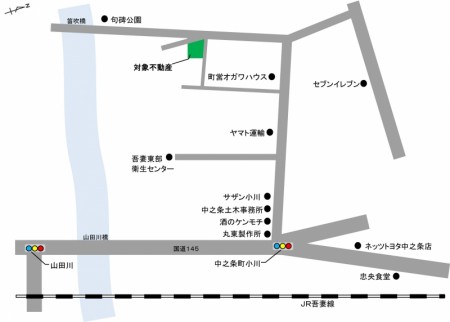 地図　折田字小川90-7